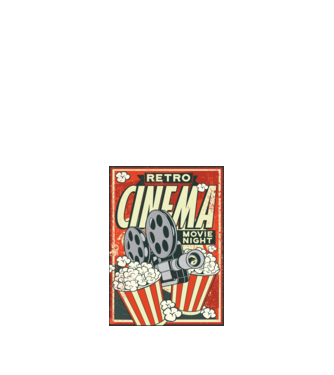 Afiș cinema retro model nisipiu pe tricou