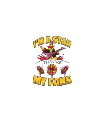 'I''m a Star, They''re my Fans' model alb pe tricou