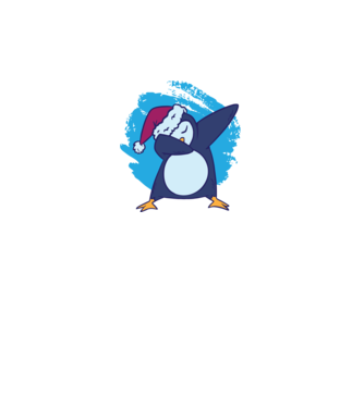Pinguin DAB model alb pe tricou