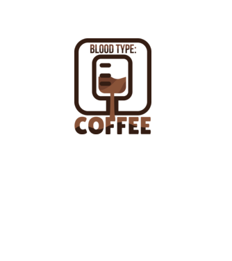 Grupa mea de sânge este cafeaua model alb pe tricou
