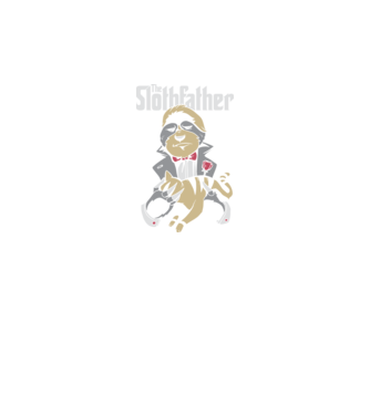 Slothfather - Naș Leneș model negru pe tricou