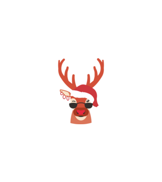Cool Reindeer Rudolph model nisipiu pe tricou