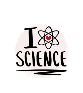 I Love Science știință model alb pe tricou