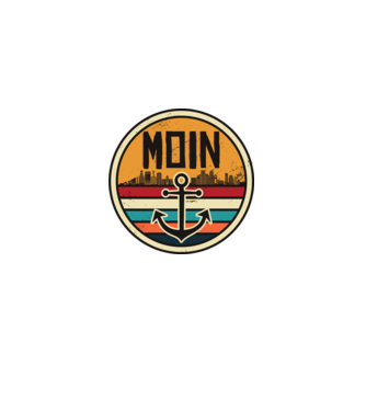 Ancoră Moin model negru pe tricou