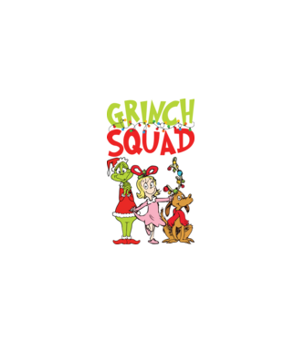 Grinch Squad model negru pe tricou