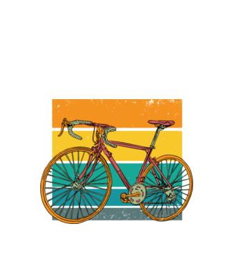 Bicicletă Retro model negru pe tricou