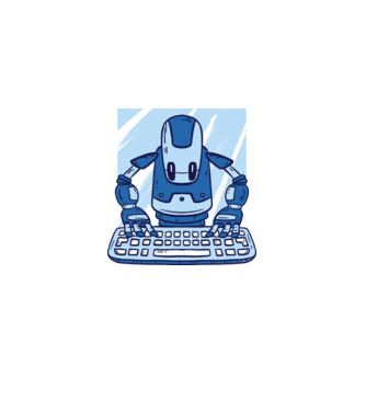 Automatizare robot model albastru regal pe tricou