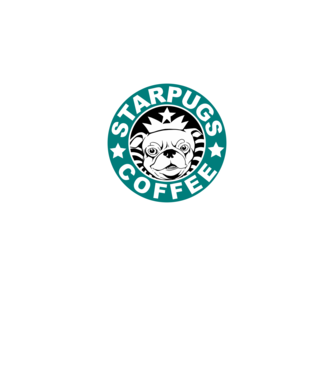 Starpugs Coffee model negru pe tricou