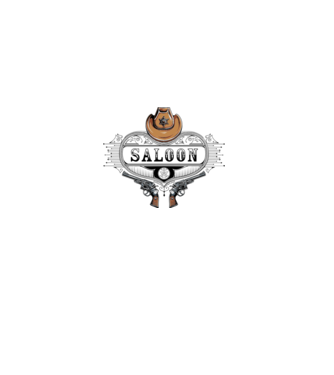 Cowboy saloon western model gri pe tricou