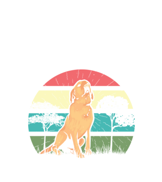 Golden Retriever retro model negru pe tricou