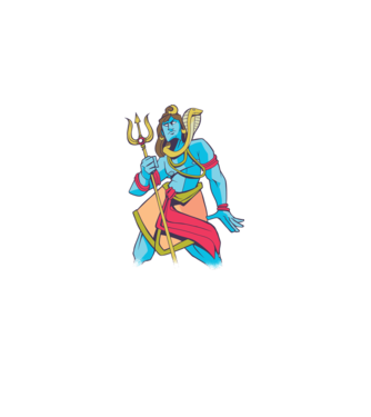 Shiva model negru pe tricou