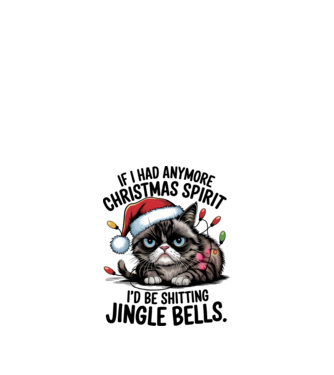 Christmas Spirit Grumpy Cat Alb model alb pe tricou