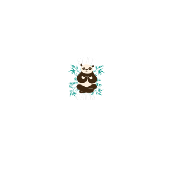 Stay Calm Panda meditație model negru pe tricou