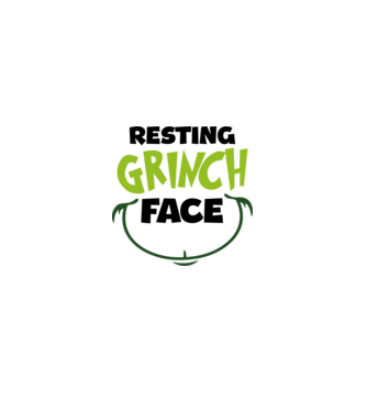 Resting Grinch face model roz deschis pe tricou