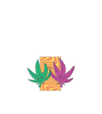 Frunze marijuana salut model albastru închis pe tricou