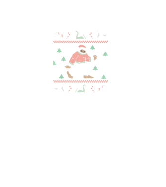 Ugly Sweater Yeti model negru pe tricou