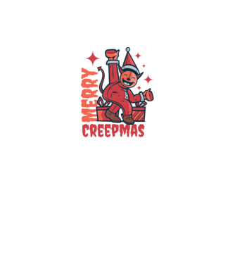 Merry Creepmas model alb pe tricou