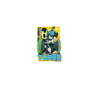 Turbo Gal Anime model nisipiu pe tricou