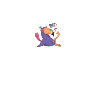 Toucan cu cocktail model alb pe tricou