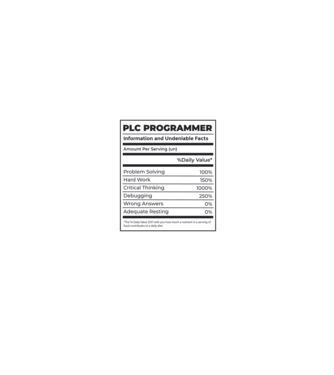 Programator PLC model negru pe tricou