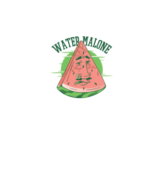 Water Malone model alb pe tricou