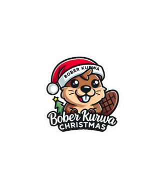 Bober Kurwa Christmas 1 model alb pe tricou