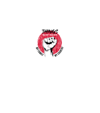 3 lucruri de care să nu te legi: Familia mea, țara mea și libertatea mea model alb pe tricou