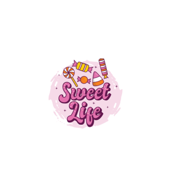 Sweet Life - Viață dulce model albastru închis pe tricou