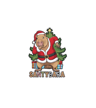 Santybara model negru pe tricou