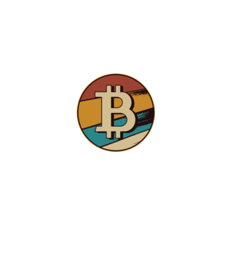 Bitcoin retro model negru pe tricou