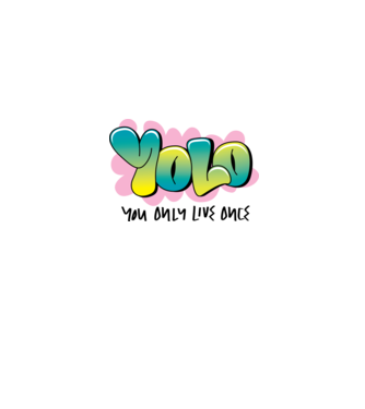 YOLO - You only live once model gri pe tricou