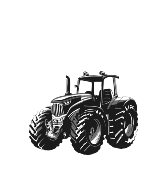 Tractor model verde de măr pe tricou