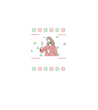 'Go Jesus, It''s Your Birthday Ugly Sweater' model negru pe tricou