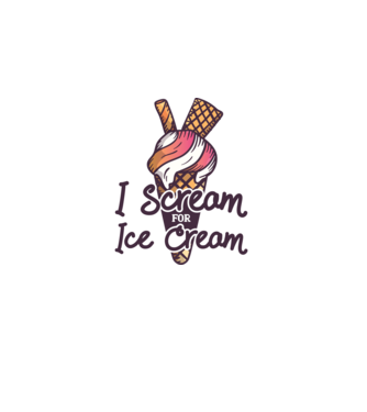 I Scream for Ice Cream model albastru deschis pe tricou