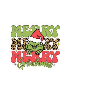 Merry Grinchmas model albastru deschis pe tricou