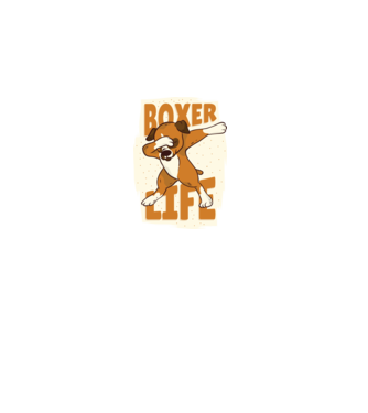 Boxer Life DAB model albastru închis pe tricou
