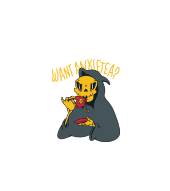Want Anxietea? model negru pe tricou