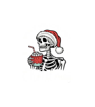 Dead inside, but it's christmas Negru model alb pe tricou