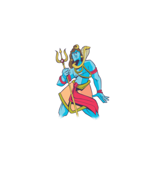 Shiva model negru pe tricou