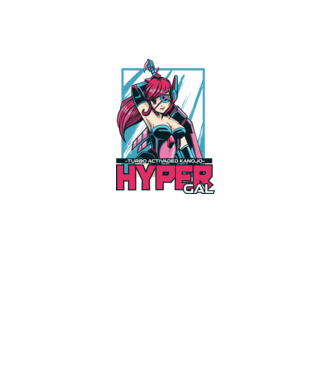 Hyper Gal - Fată Anime model negru pe tricou
