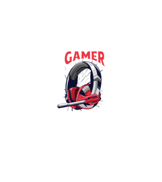 Căști Gamer model alb pe tricou