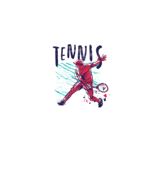 Tennis model alb pe tricou