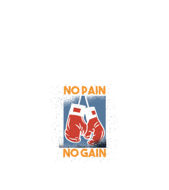 No pain no gain box model negru pe tricou