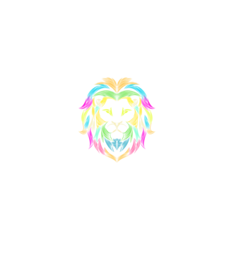 lion line art design model negru pe tricou