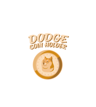 Doge Coin Holder model negru pe tricou