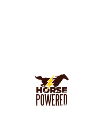 Horse Powered Cal-putere tricou călăreț model alb pe tricou
