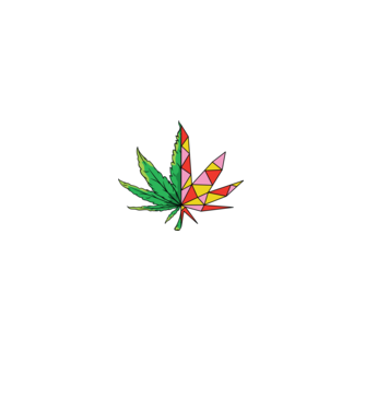 Frunză de marijuana model alb pe tricou