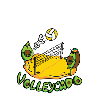 Avocado Volei model alb pe tricou