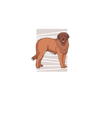 Câine ciobănesc Leonberg model negru pe tricou