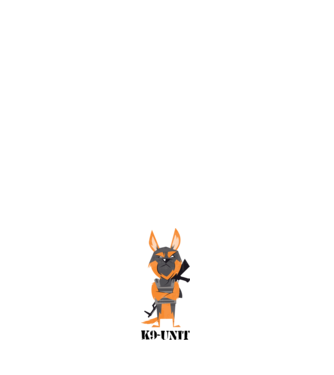 Unitatea K9 - Câine polițist model alb pe tricou